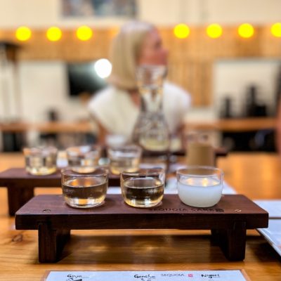 Sake Tasting Set Up